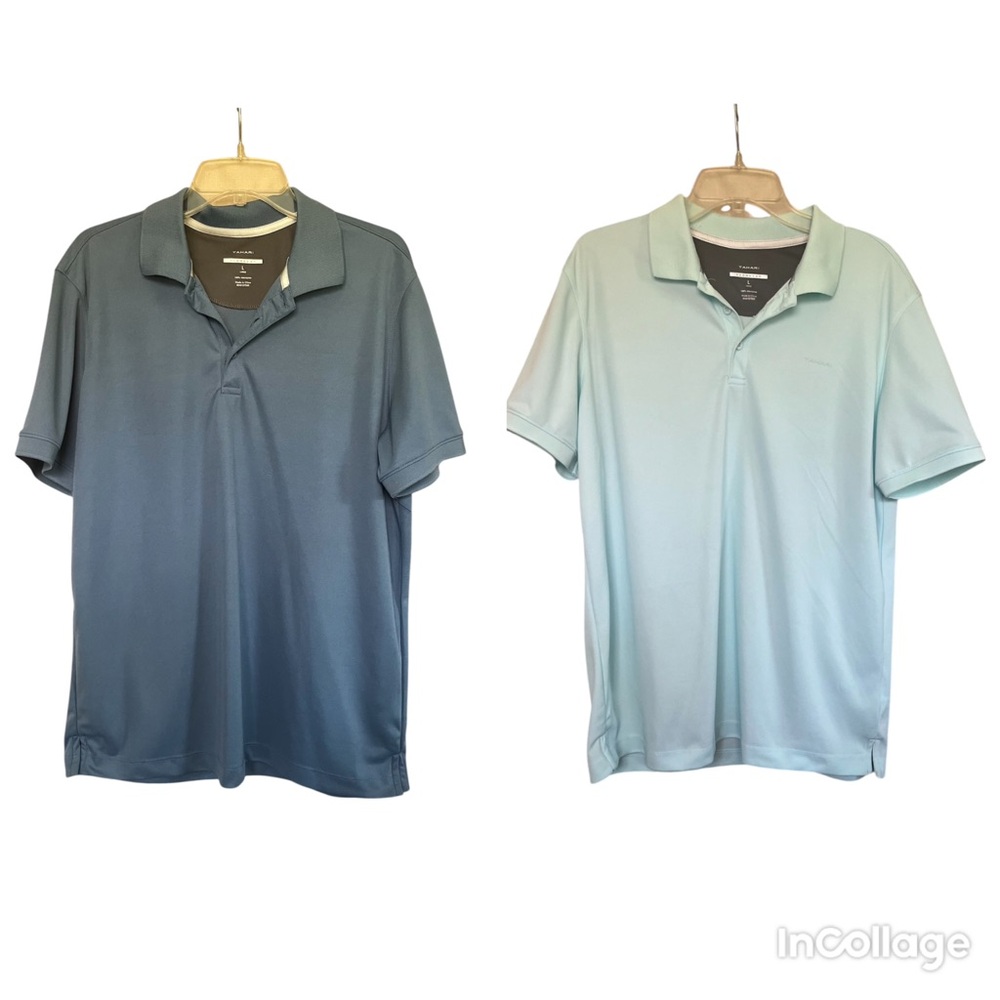 Tahari Techwear Men's Performance Polo Short Sleeve Tops
